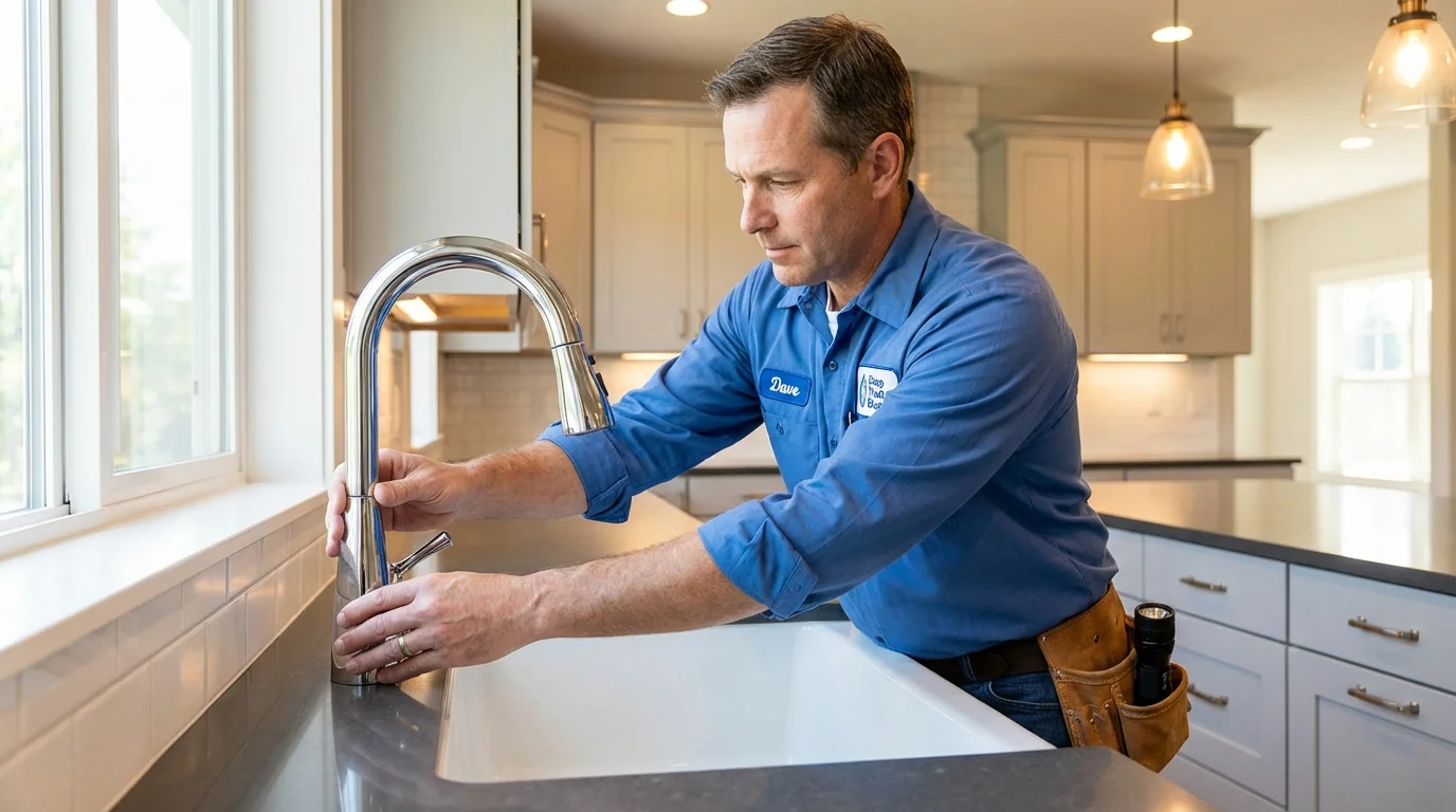 Kitchen faucet installation by Johns Plumbing LLC in Carleton