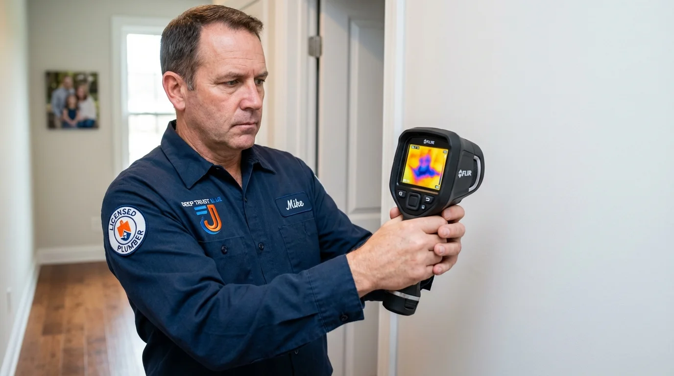 Thermal imaging leak detection by Johns Plumbing LLC in Carleton